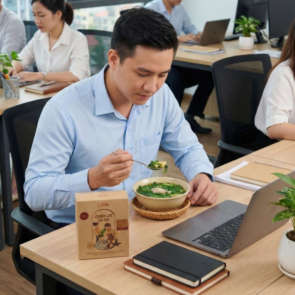 Canh Cai Ca Ro Nhan Vien Vp